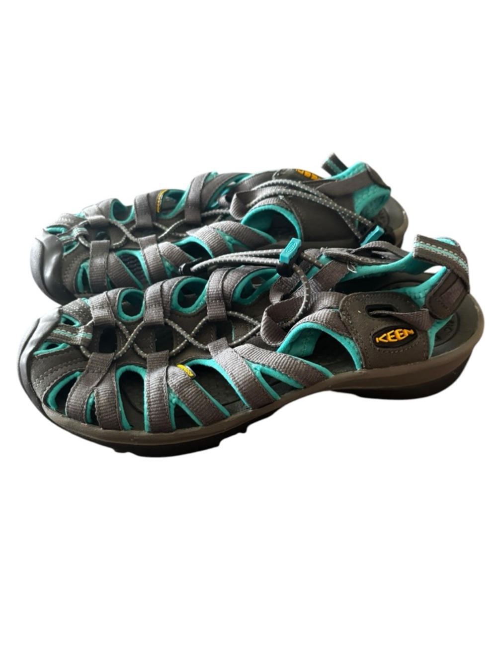 KEEN Whisper Hiking Waterproof Sport Closed Toe Sandals Teal Womens Size 6.5 - Picture 2 of 5